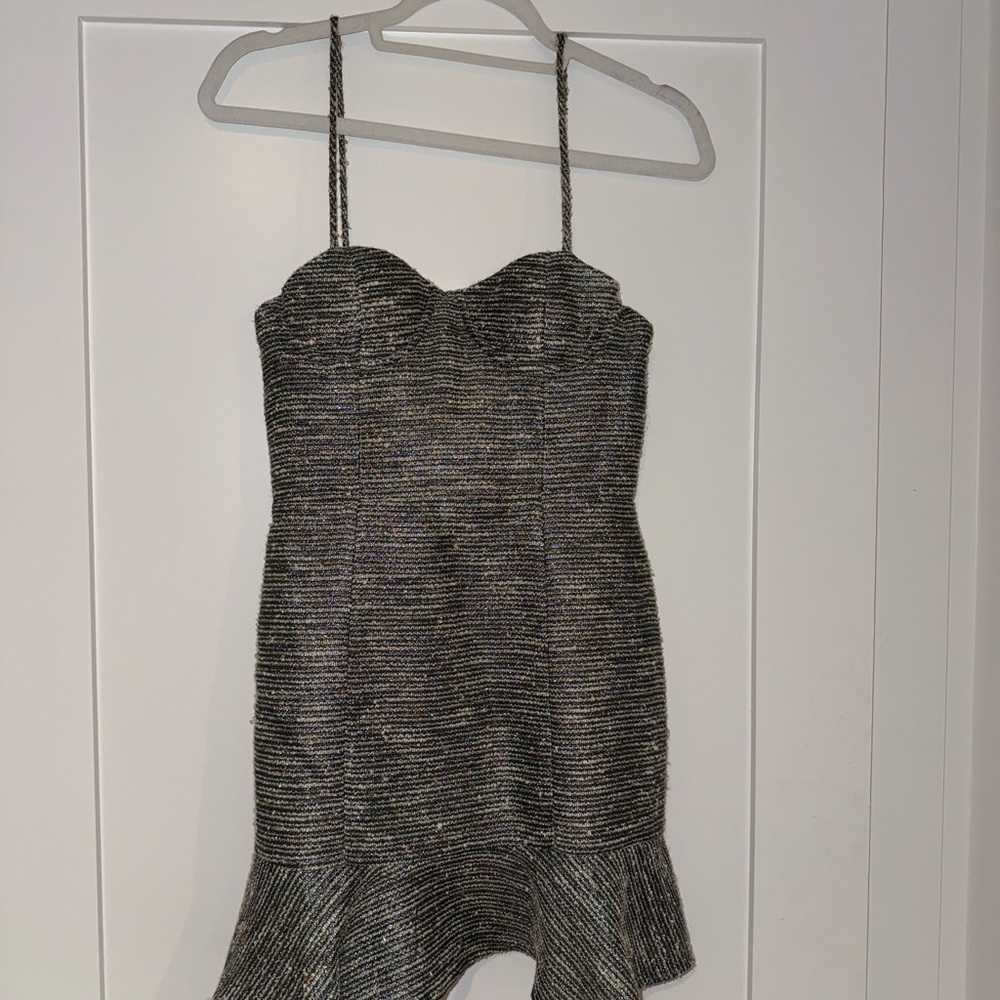 Lovers & Friends Tweed Dress with Flared Hem